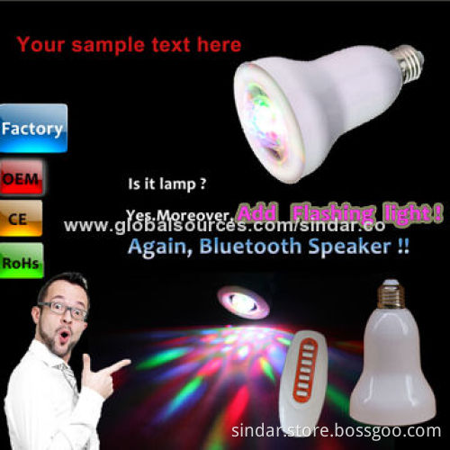 Novely gifts LED RGB bulbs bluetooth speaker smart LED bulbs